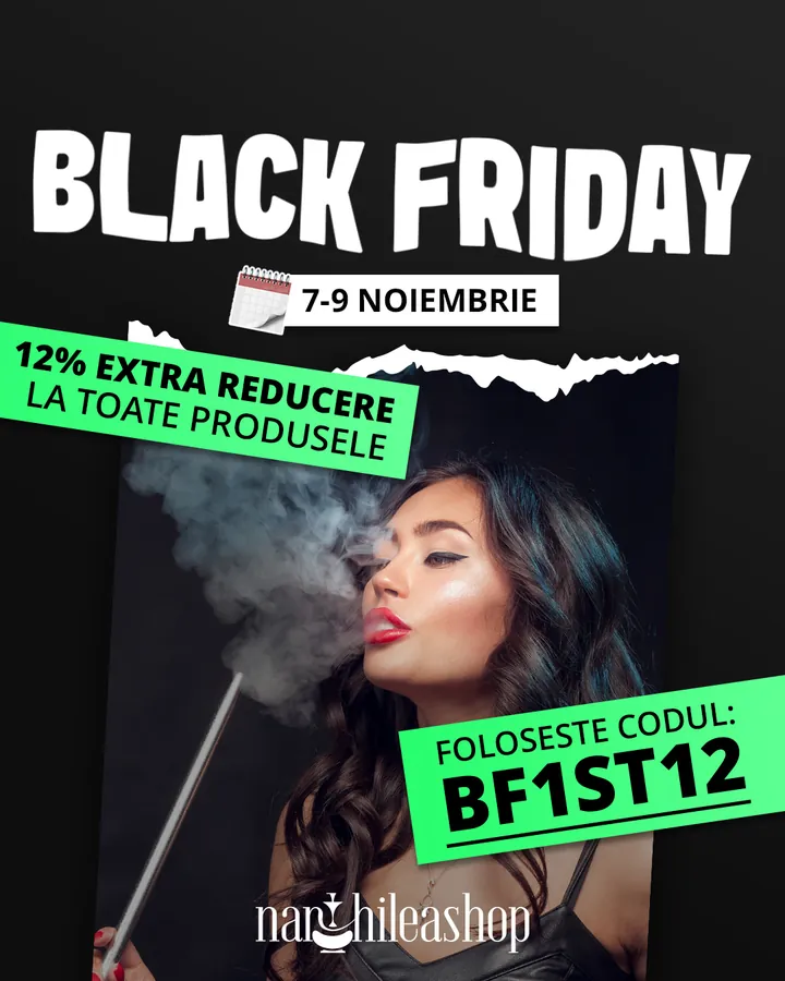 Black Friday kuponkódos hirdetés kreatív vízipipa webshopnak